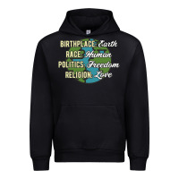 Black birthplace earth race human politics freedom religion love equality al Urban Hoodie - linhVisuals
