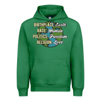 Emerald birthplace earth race human politics freedom religion love equality al Urban Hoodie - linhVisuals