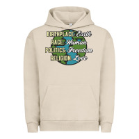 Pigment French Oak birthplace earth race human politics freedom religion love equality al Urban Hoodie - linhVisuals