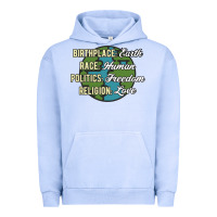 Pigment Grape Ice birthplace earth race human politics freedom religion love equality al Urban Hoodie - linhVisuals