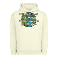 Pigment Pistachio birthplace earth race human politics freedom religion love equality al Urban Hoodie - linhVisuals