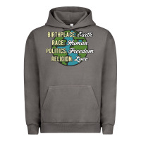 Pigment Tornado birthplace earth race human politics freedom religion love equality al Urban Hoodie - linhVisuals