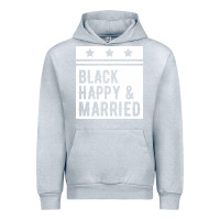 Heather Grey black happy & married funny wedding gifts Urban Hoodie - linhVisuals