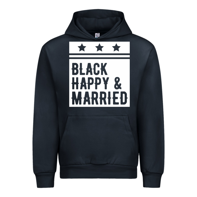 Black Happy & Married Funny Wedding Gifts Urban Hoodie by linhVisuals | Teevron