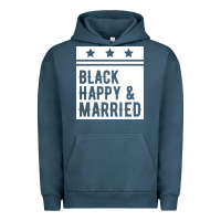 Pigment Midnight Navy black happy & married funny wedding gifts Urban Hoodie - linhVisuals