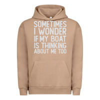 Pigment Burro boating funny if my boat is thinking about me too funny pontoon boat l Urban Hoodie - linhVisuals
