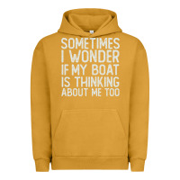 Pigment Peanut Butter boating funny if my boat is thinking about me too funny pontoon boat l Urban Hoodie - linhVisuals