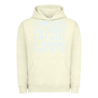 Pigment Pistachio boating funny if my boat is thinking about me too funny pontoon boat l Urban Hoodie - linhVisuals