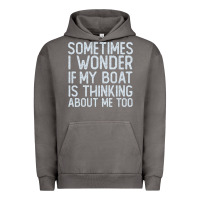 Pigment Tornado boating funny if my boat is thinking about me too funny pontoon boat l Urban Hoodie - linhVisuals