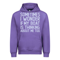 Tulip boating funny if my boat is thinking about me too funny pontoon boat l Urban Hoodie - linhVisuals