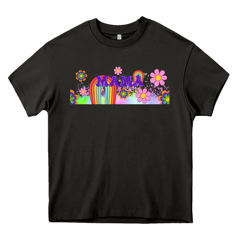 Boho Retro Floral Mama Heavy Core Tee by TumblerDesignByShophia | Teevron