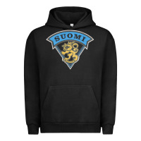 Pigment Black faded style suomi finland lion design Urban Hoodie - linhVisuals