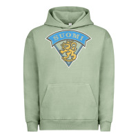 Pigment Oil Green faded style suomi finland lion design Urban Hoodie - linhVisuals