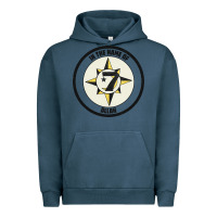 Pigment Midnight Navy five percent nation of islam vintage look design Urban Hoodie - linhVisuals