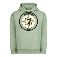 Pigment Oil Green five percent nation of islam vintage look design Urban Hoodie - linhVisuals