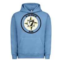 Pigment Pebble Blue five percent nation of islam vintage look design Urban Hoodie - linhVisuals