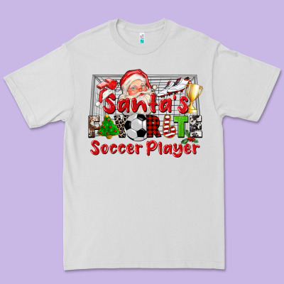 Santas Favorite Soccer Player Premium Tee Designed By Cowgirlartshop