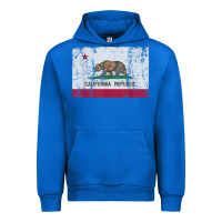 Cobalt california flag womens mens heavy distressed vintage gift t shirt Urban Hoodie - linhVisuals
