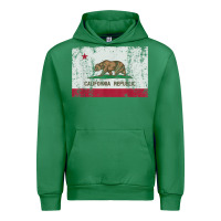 Emerald california flag womens mens heavy distressed vintage gift t shirt Urban Hoodie - linhVisuals