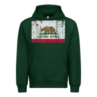 Forest Green california flag womens mens heavy distressed vintage gift t shirt Urban Hoodie - linhVisuals