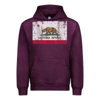 Mauve Wine california flag womens mens heavy distressed vintage gift t shirt Urban Hoodie - linhVisuals