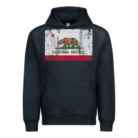 Navy california flag womens mens heavy distressed vintage gift t shirt Urban Hoodie - linhVisuals