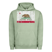 Pigment Oil Green california flag womens mens heavy distressed vintage gift t shirt Urban Hoodie - linhVisuals