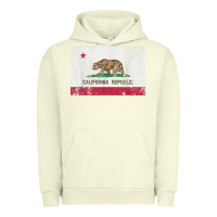 Pigment Pistachio california flag womens mens heavy distressed vintage gift t shirt Urban Hoodie - linhVisuals