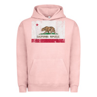 Pigment Salmon california flag womens mens heavy distressed vintage gift t shirt Urban Hoodie - linhVisuals