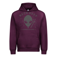 Mauve Wine neck deep clässic Urban Hoodie - linhVisuals