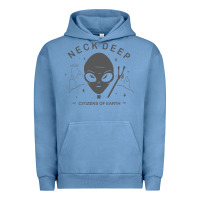 Pigment Pebble Blue neck deep clässic Urban Hoodie - linhVisuals