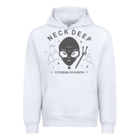 White neck deep clässic Urban Hoodie - linhVisuals