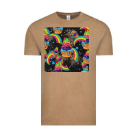 Vintage Coffee pride cupcake seamless pattern Vintage Tee - FaDigitalArtStudio