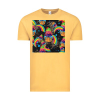 Vintage Mustard pride cupcake seamless pattern Vintage Tee - FaDigitalArtStudio