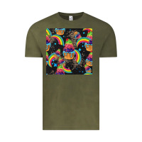 Vintage Olive pride cupcake seamless pattern Vintage Tee - FaDigitalArtStudio