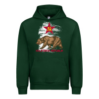 Forest Green california republic communist kalifornia t shirt Urban Hoodie - linhVisuals