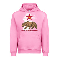 Fuchsia Pink california republic communist kalifornia t shirt Urban Hoodie - linhVisuals