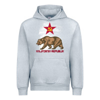Heather Grey california republic communist kalifornia t shirt Urban Hoodie - linhVisuals