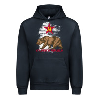 Navy california republic communist kalifornia t shirt Urban Hoodie - linhVisuals