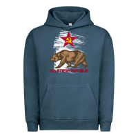 Pigment Midnight Navy california republic communist kalifornia t shirt Urban Hoodie - linhVisuals