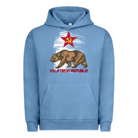 Pigment Pebble Blue california republic communist kalifornia t shirt Urban Hoodie - linhVisuals