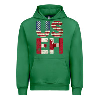 Emerald canada us eh american canadian flag vintage america colors patriotic g Urban Hoodie - linhVisuals