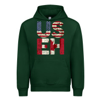 Forest Green canada us eh american canadian flag vintage america colors patriotic g Urban Hoodie - linhVisuals