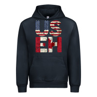Navy canada us eh american canadian flag vintage america colors patriotic g Urban Hoodie - linhVisuals