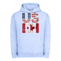 Pigment Grape Ice canada us eh american canadian flag vintage america colors patriotic g Urban Hoodie - linhVisuals