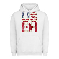 Pigment Lunar Rock canada us eh american canadian flag vintage america colors patriotic g Urban Hoodie - linhVisuals
