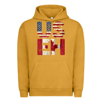 Canada Us Eh American Canadian Flag Vintage America Colors Patriotic G Urban Hoodie | Teevron