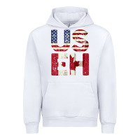White canada us eh american canadian flag vintage america colors patriotic g Urban Hoodie - linhVisuals
