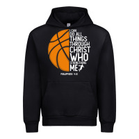 Black christian basketball i can do all things through christ philippians 41 Urban Hoodie - linhVisuals