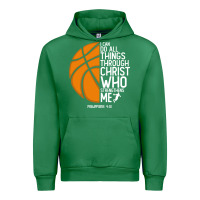 Emerald christian basketball i can do all things through christ philippians 41 Urban Hoodie - linhVisuals